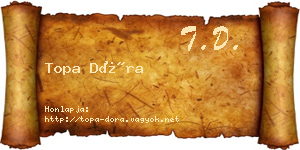 Topa Dóra névjegykártya