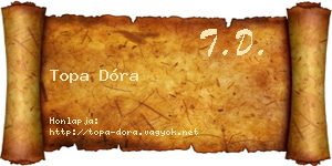 Topa Dóra névjegykártya